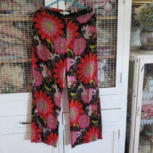 Trina Turk Los Angeles Flowy wide Leg Psychedelic Pants 4 Excellent Condition